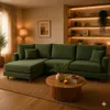 Sofa con Chaise Dublin 5 Cuerpos (300 cm) EASY CLEAN – Verde Opaco - Sillones y sofás, Uruguay | Berna home, vista 2 de 5
