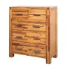 Cómoda 5 Cajones Madera-acacia Natural-beige Ahf 1202 en Madera natural - Cómodas, Uruguay | Divino, vista 2 de 4