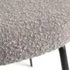 Silla Aniela de borreguito - gris claro y metal con acabado negro en Gris - Sillas, Uruguay | Kavehome, vista 6 de 10