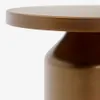 Mesa auxiliar redonda Malya de metal con acabado cobre Ø 40,5 cm en Amarillo - Mesas de arrimo, Uruguay | Kavehome, vista 3 de 4