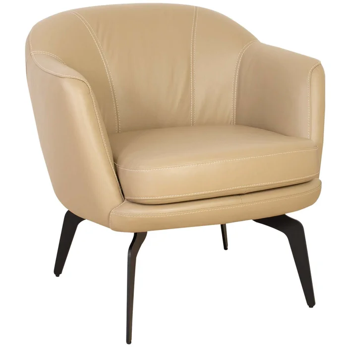 Butaca Fija 1 Cuerpo Cuero-100-natural Verde 1002 Khaki en Beige - Sillones y sofás, Uruguay | Divino, vista 2