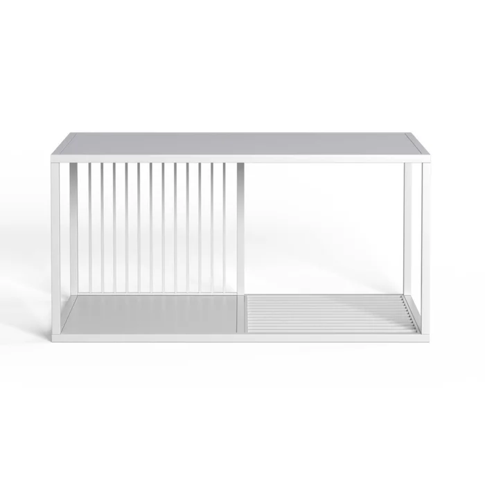 Mesa Ratona Metal Blanco Olivia en Blanco - Mesas de living, Uruguay | Divino, vista 2