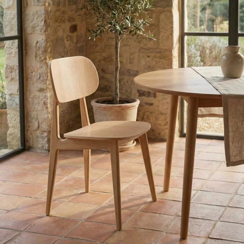 Silla de Comedor Madera natural Beige Lisboa - Línea Serena en Beige - Sillas, Uruguay | Ecowood, vista 3