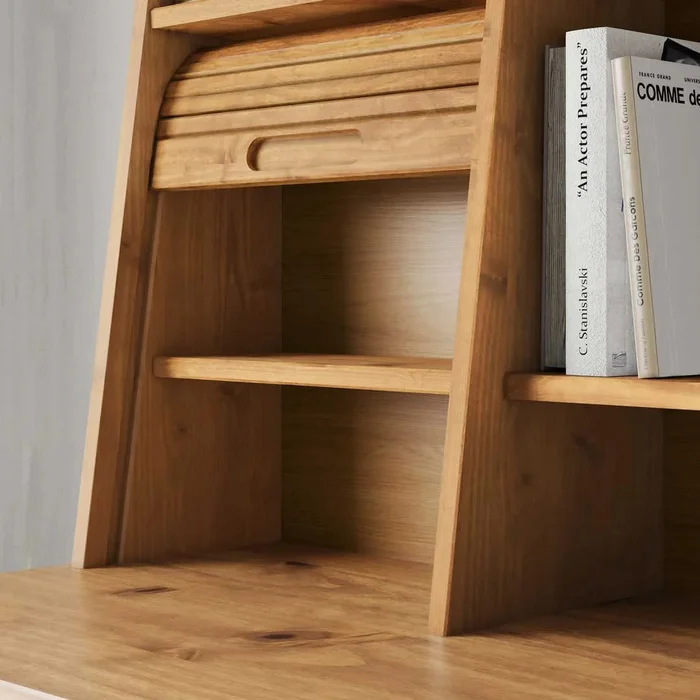 Escritorio Alice 110CM 2 Cajones - Madera Maciza en Madera natural - Escritorios, Uruguay | Balton, vista 8