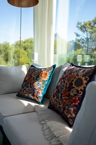 Almohadón ZAL azul en Multicolor - Textiles, Uruguay | Almohadones ZAL