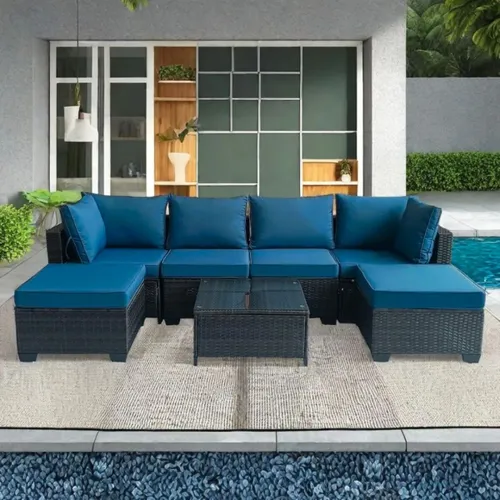 Juego de jardin Maui en Azul - Muebles para el exterior, Uruguay | La Cueva Muebles