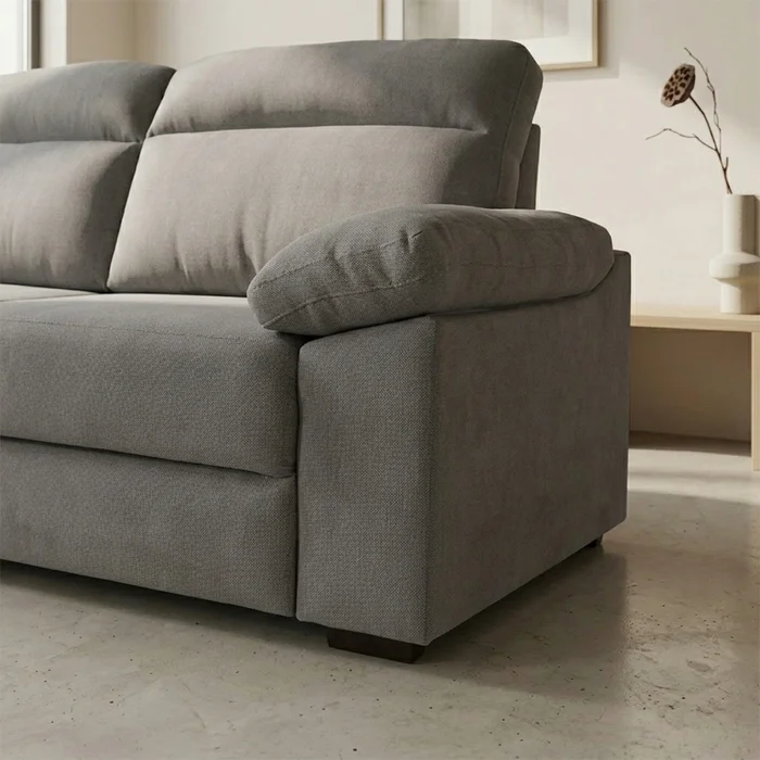 Sofá Owen - Tela Microfibra - 3 cuerpos - 12091 (Gris) en Gris - Sillones y sofás, Uruguay | NYR, vista 3