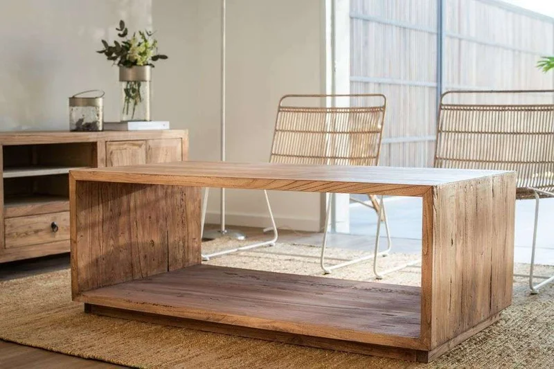 MESA CUBO - 1.20 X 0.65 en Madera natural - Mesas de living, Uruguay | La Iberica, vista 23