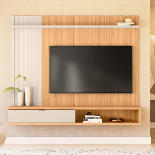 Panel Para TV Sintra en Madera natural - Muebles para TV, Uruguay | Rústico Hogar