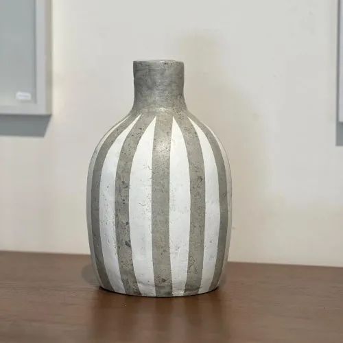 Botella rayas gris en Gris - Jarrones, Uruguay | FMB