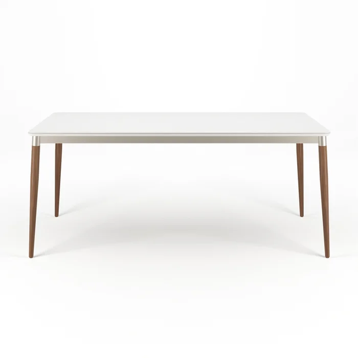Mesa de comedor Abbey - Con Vidrio - 184 - Off White y Natural en Blanco, Uruguay | NYR, vista 3
