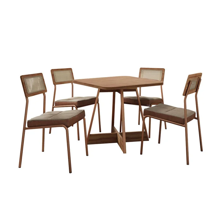 Juego de comedor - Lux Atria Cuadrada - Marrón en Marrón, Negro - Mesas de comedor, Uruguay | Rústico Hogar, vista 2