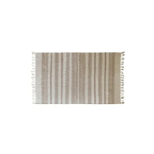 ALFOMBRA 69X114CM FLECOS LINEAS NATURAL en Madera natural - Textiles, Uruguay | Koz