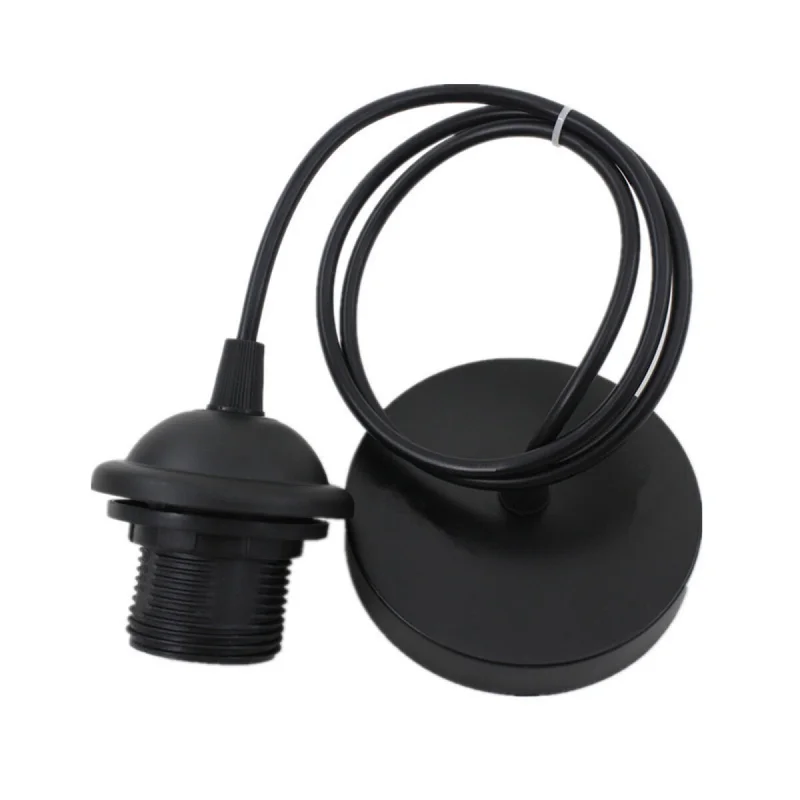 Porta lampara con cable colgante E27 negro - Lámparas de mesa, Uruguay | Buho Store, vista 3