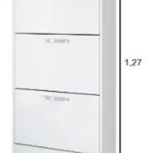 Zapatera Mueble 3 Puertas Dormitorio Blanco 051666 en Blanco - Cómodas, Uruguay | Soy Hogar, vista 2