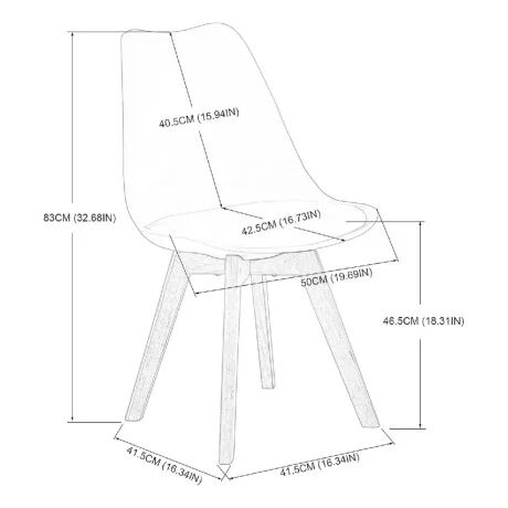 Silla Eames Tapizada - Negro en Negro - Sillas, Uruguay | La Cueva Muebles, vista 12