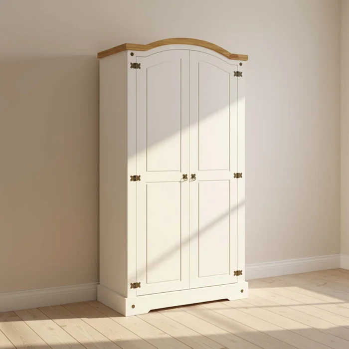 Placard Ropero 2 Puertas Mdf-y-madera Natural-beige Smile en Beige - Roperos y placares, Uruguay | Divino