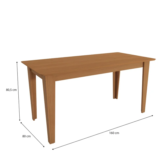 Mesa de comedor Melina - 160CM en Madera natural - Mesas de comedor, Uruguay | Balton, vista 3