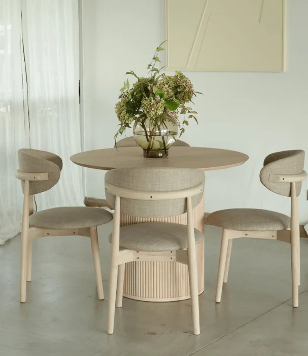 MESA COMEDOR EMMA REDONDA ROBLE - Mesas de comedor, Uruguay | Masinfinito Casa, vista 3