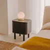 Lámpara de mesa Malachi de cristal glaseado y piedra de travertino en Madera natural - Lámparas de mesa, Uruguay | Kavehome, vista 2 de 6