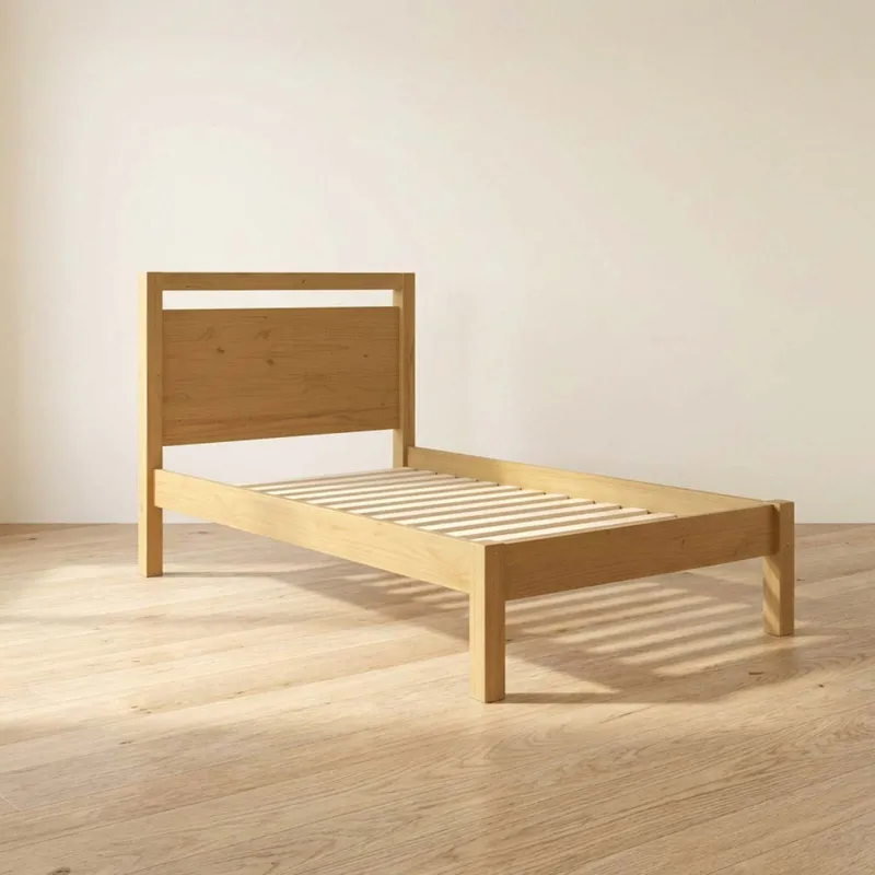 Cama 1 1/2 Plaza Madera Natural-beige Capri en Madera natural - Dormitorio, Uruguay | Divino
