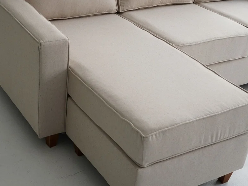 Sofá con Chaise DESIREÉ - Beige en Beige - Sillones y sofás, Uruguay | Finkel, vista 4