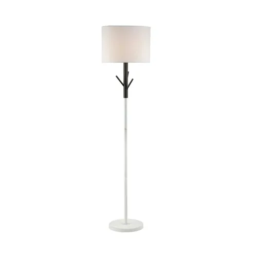 LAMPARA DE PIE D38x160CM TELA/METAL BLANCO en Blanco - Lámparas de pie, Uruguay | Koz