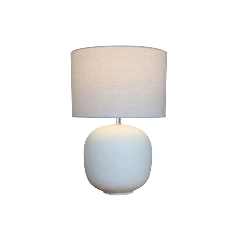 LAMPARA DE MESA TERRACOTA D30x46CM BLANCO en Blanco - Lámparas de mesa, Uruguay | Koz