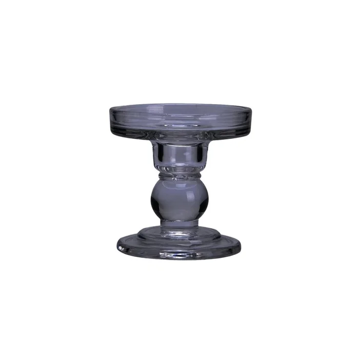 CANDELABRO VIDRIO D8.5/H8.6CM COLOR HUMO en Gris - Velas y Portavelas, Uruguay | Decohogar