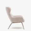 Butaca Belina - de chenilla beige y acero con acabado blanco en Beige - Butacas, banquetas y puffs, Uruguay | Kavehome, vista 7 de 10