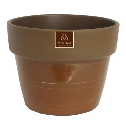 MACETA CERAM GRETA MORENA MAMEY MESTIZA D21/H17CM - Macetas, Uruguay | Decohogar