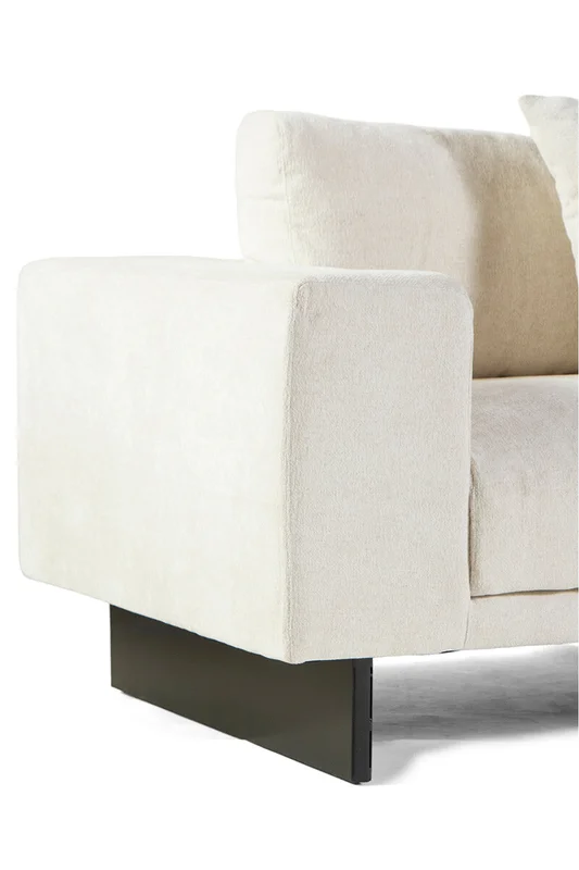 SOFA NEW YORK 3 PLAZAS TELA CAMARGUE NIEVE 230X100X62H CM en Blanco - Sillones y sofás, Uruguay | Vinibel, vista 3