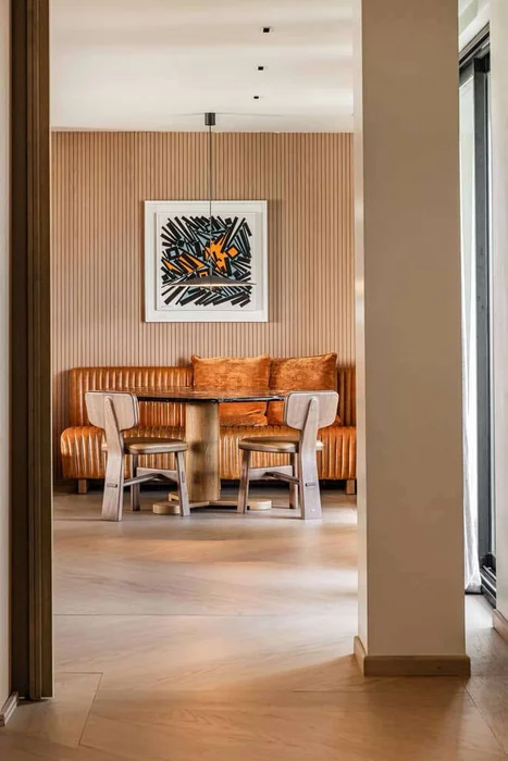 SILLON DE COMEDOR FERRARO - CUERO ITALIANO CARAMELO - 1.53 MTS en Marrón - Sillones y sofás, Uruguay | La Iberica, vista 15