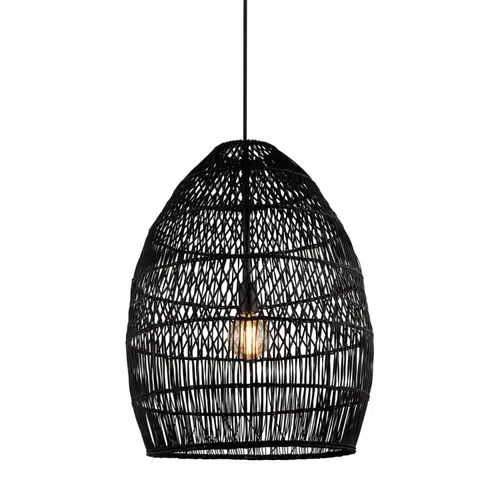 Colgante rattan grande 68cm - NEGRA en Negro - Lámparas colgantes, Uruguay | Iluminica