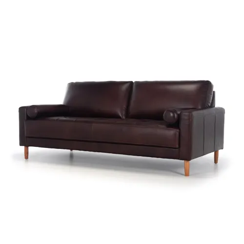 Sofá Ícono - Cuero Natural - 3 cuerpos - A fabricar en Marrón - Sillones y sofás, Uruguay | NYR