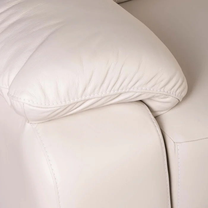 Sofa 2 Cuerpos Cuero-100-natural Natural-beige Laurent Marfil en Blanco - Sillones y sofás, Uruguay | Divino, vista 5