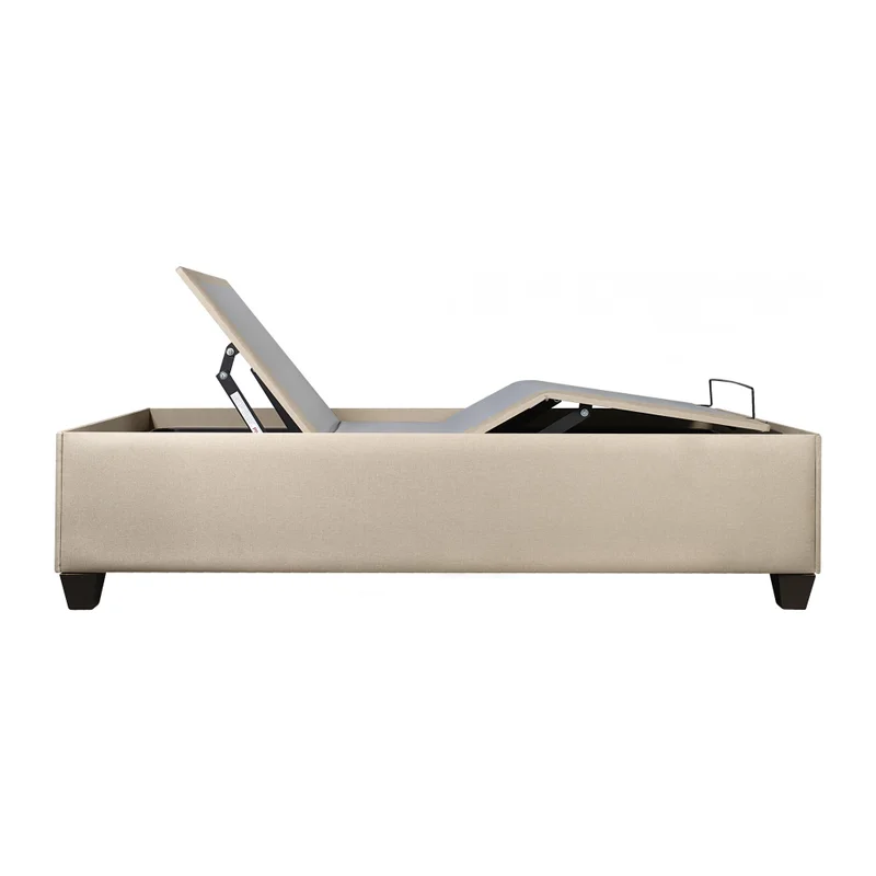 Cama Articulada 1 Plaza Mdf-y-tela Natural-beige Ajustable Veneza en Beige - Dormitorio, Uruguay | Divino, vista 3