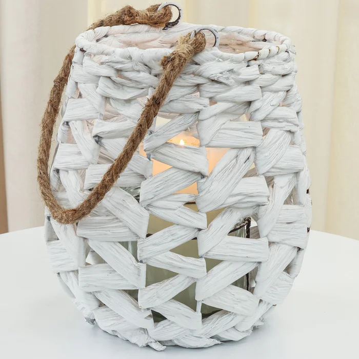Fanal Mango De Cuerda en Blanco - Velas y Portavelas, Uruguay | Tiendas Montevideo