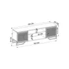 RACK 1 PUERTA INDUSTRIAL P&P - NEGRO/MIEL P1027-MEL - Muebles para TV, Uruguay | Rosas Hermanos, vista 3 de 3