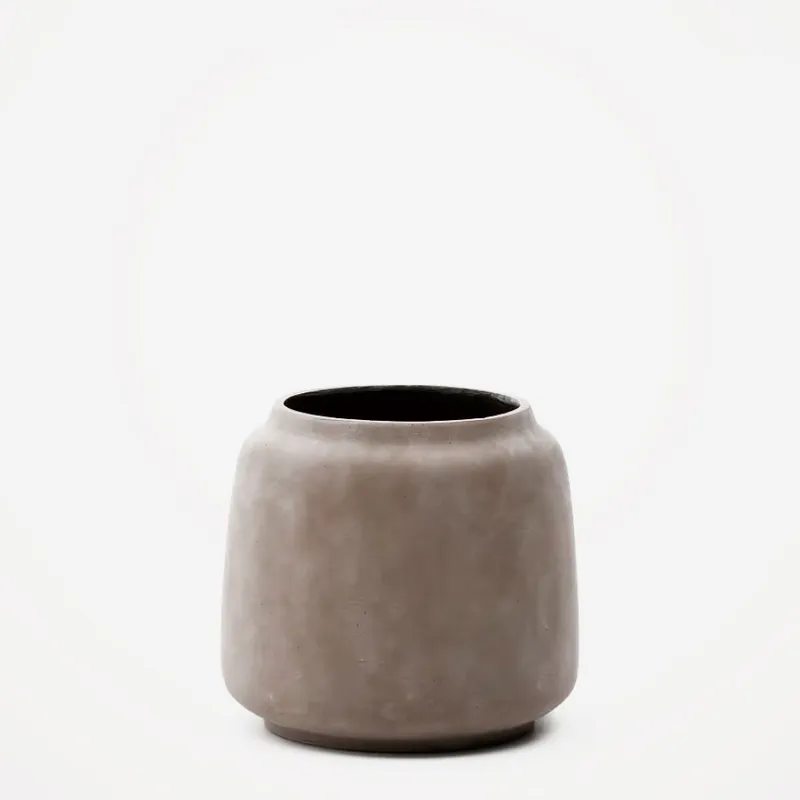 Macetero Lira de efecto terracota - Ø53 cm en Gris - Macetas, Uruguay | Kavehome