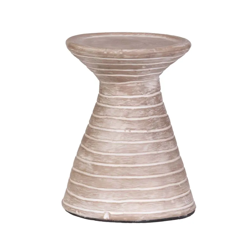 Candelabro Cerámica Natural/beige Crema en Beige - Lámparas de mesa, Uruguay | Le Blanc
