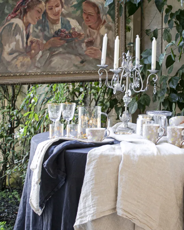 SERVILLETA LINO NEGRO 45X45 en Negro - Textiles, Uruguay | Sentido Jose Ignacio