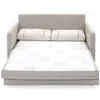 SOFA CAMA 1.46 MTS - PARRILLA EXTENSIBLE - TELA BEIGE - ALMOHADONES PEQUEÑOS EN TELA CLARA en Beige - Sillones y sofás, Uruguay | Champagne Home, vista 3 de 4