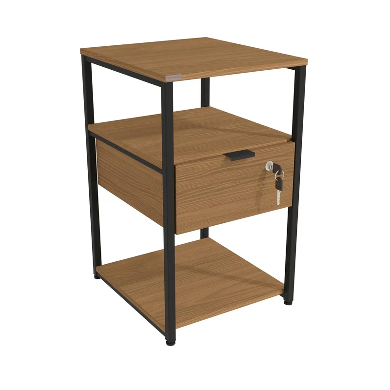 Estante Auxiliar Con Cerradura - Linea Industrial en Madera natural - Bibliotecas, Uruguay | Balton, vista 7