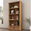 Biblioteca 1 Cajon Cera/Blanca LINEA CORONA MADERA - Living, Uruguay | Que Sal Muebleria, vista 6 de 10