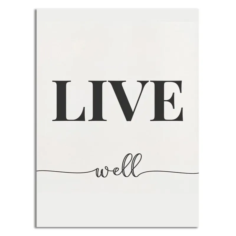 CUADRO CANVAS 30x40cm LIVE WELL - Decoración de pared, Uruguay | Decohogar