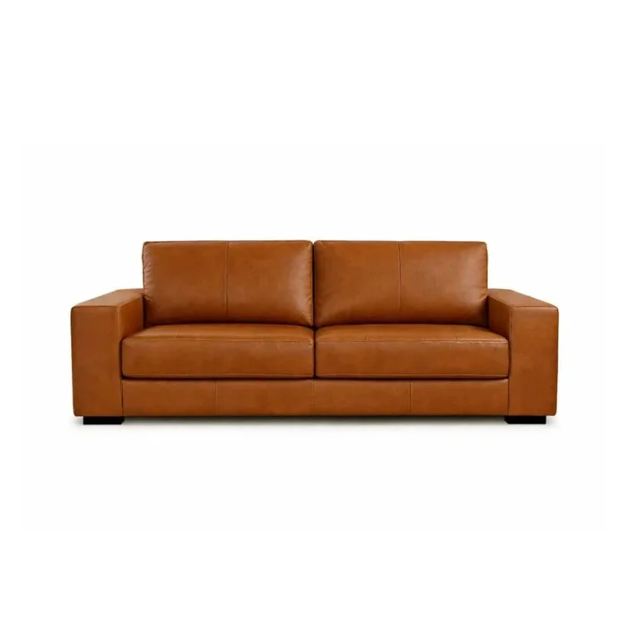 Sillón 3 cuerpos Como - 100% Cuero - Camel en Marrón - Sillones y sofás, Uruguay | Ecowood, vista 4