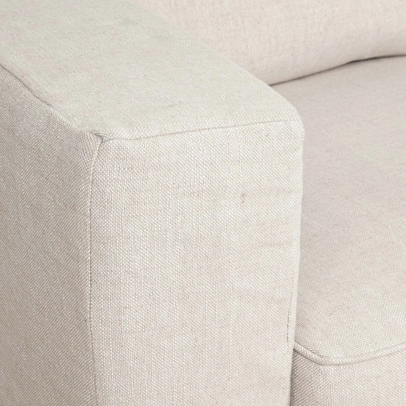 Sofá Con Funda Desmonttable 2 Cuerpos Tela-y-madera Natural-beige Charlie Natural en Madera natural - Sillones y sofás, Uruguay | Divino, vista 5