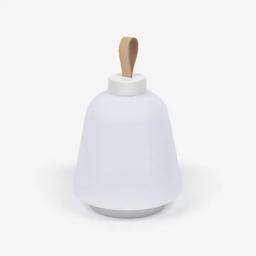 Lámpara de mesa Udiya de polietileno y metal acabado blanco en Blanco - Lámparas de mesa, Uruguay | Kavehome