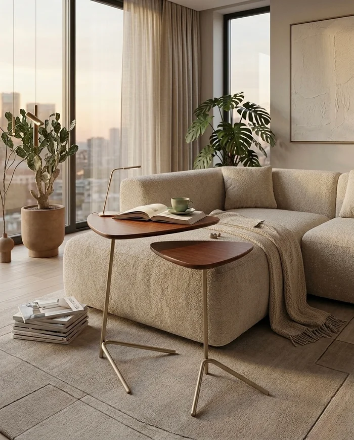 MESA LATERAL CANNES ALTURA 65 cm en Madera natural - Muebles, Uruguay | Indrana, vista 2